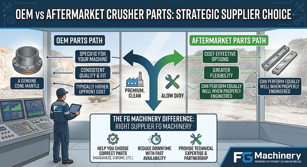 The Complete Guide to Crusher Parts: How to Maximize Uptime and Reduce Cost Per Ton
